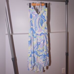 GAP Women's Midi Halter Summer Dress - Multicolour